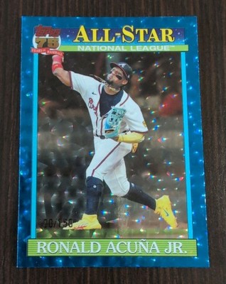 2026 Topps Series 2 - Ronald Acuña Jr. #91AS-28 1991 All-Star Blue Crackle /150