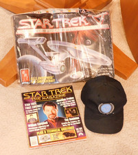 LOT OF 3!  STAR TREK Model Starship, Magazine, and 