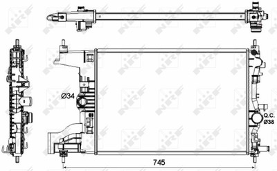 NRF 53148 Kühler, Motorkühlung für OPEL,VAUXHALL