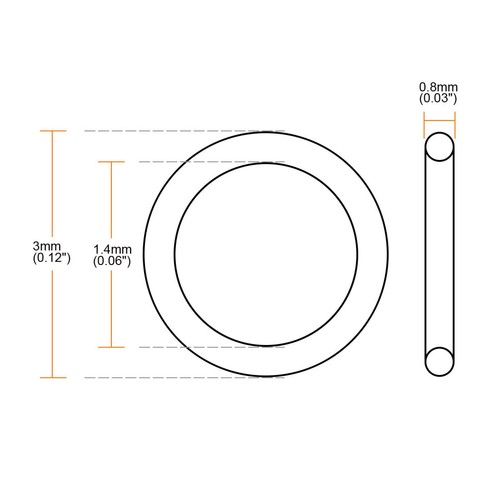 20PCS Nitriel Rubber Verzegelende O-Ring NBR CS 3mm,27x21x3mm