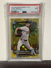 2025 Bowman Chrome Draft Sapphire Edition - Jamie Arnold #BDC-30 Yellow /75 (RC)