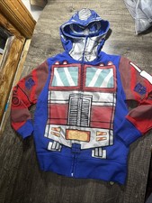 Authentic Transformers Universal Studios Youth XS Optimus Prime Full Zip Hoodie