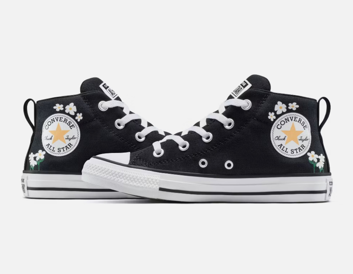 Converse Adult Street Mid Sneakers - Black/Floral thumbnail 6