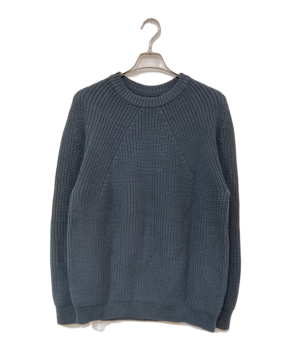 BATONER RIB CREW NECK 19AW サイズ3 BATONER Signature Crew Neck Sweater Size: 3 Green BN-24FM-037 Men