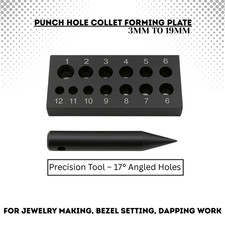 NS Crafts® Collect Forming Plate Punch Hole Ø3–Ø19mm with 17° Angle Jewelry tool