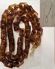New Gold Plated Macrae Smart Phone Crossbody Chain, Strap - Amber