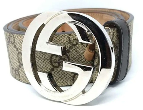 Good GUCCI Gucci interlocking beige leather belt