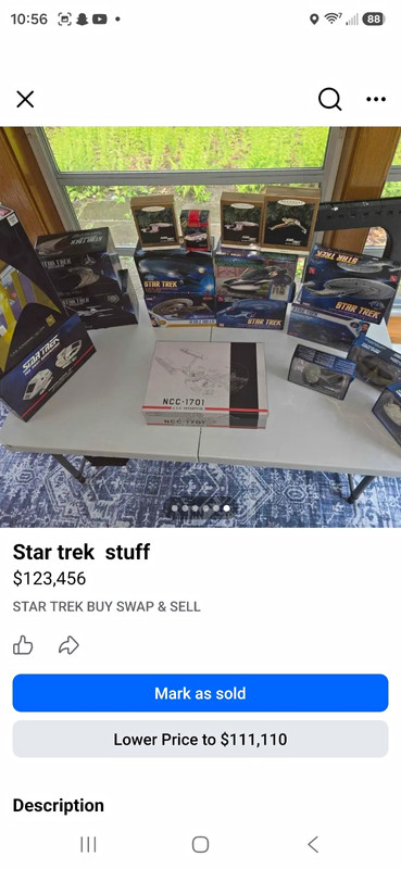 Playmates Star Trek Collectibles Lot - Figures and Ships Mixed Items