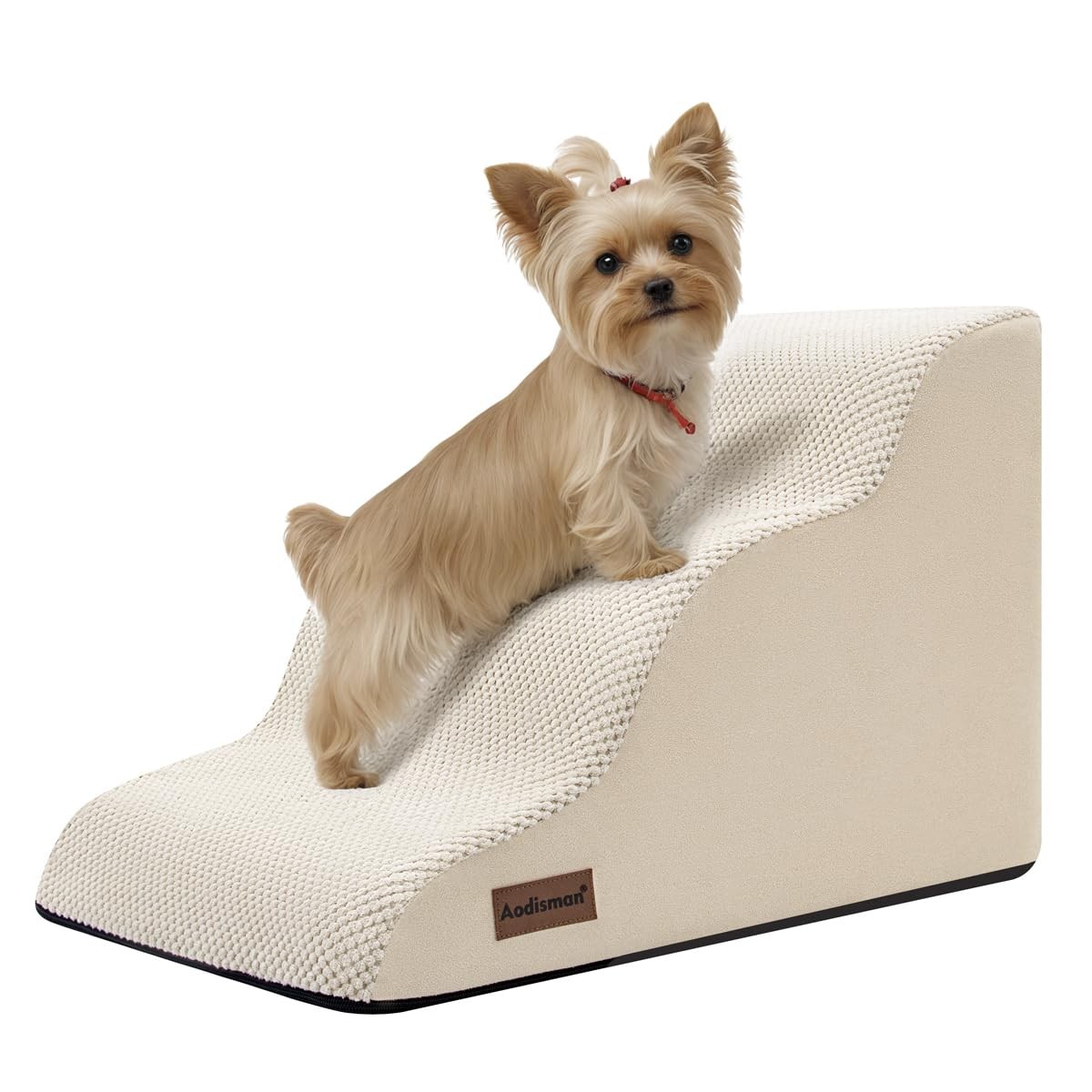 Small Dog Stairs - 3-Step Pet Ramp for Couch & Bed Access