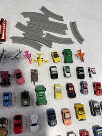 Vintage Galoob Micro Machines Lot Of 108 Red Corvertible Corvette Train etc