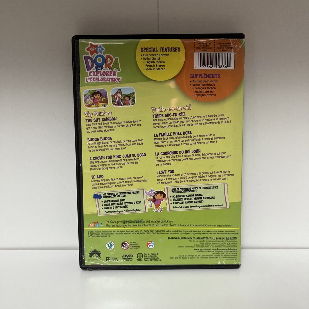 Dora the Explorer Shy Rainbow DVD Good Condition DVD Nickelodeon