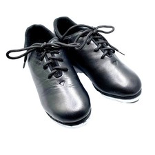Black Split-Sole Jazz Tap Lace Up Oxford Shoes Leather W 4 Kid's 2.5 Performance