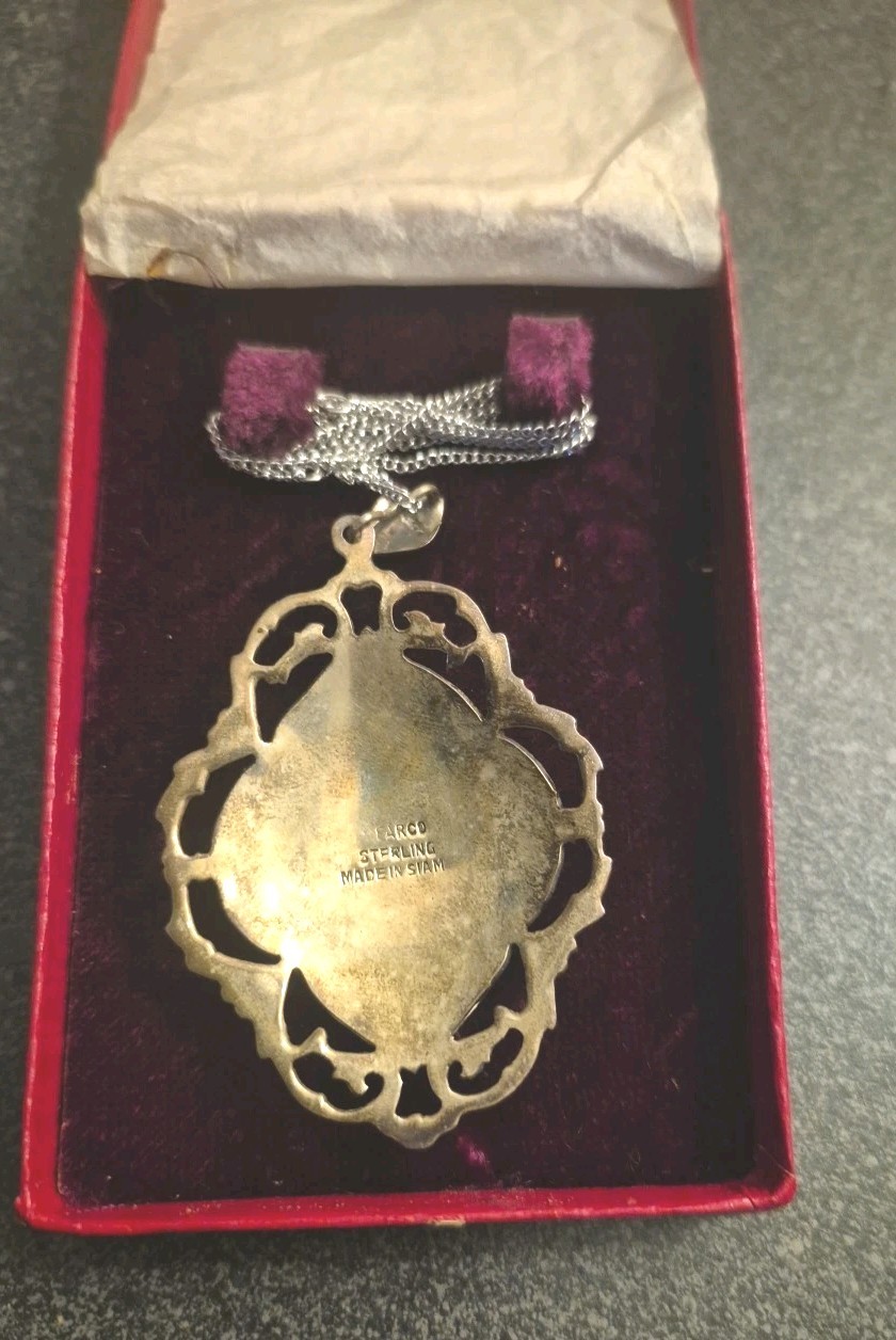 Dancing Thai Pendant Solid Sterling 925 Silver Vi… - image 2