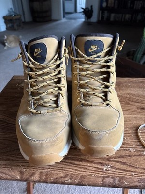 Nike Manoa Leather Shoes Men's 12 Haystack Wheat Brown Boots 454350-700 Fresh