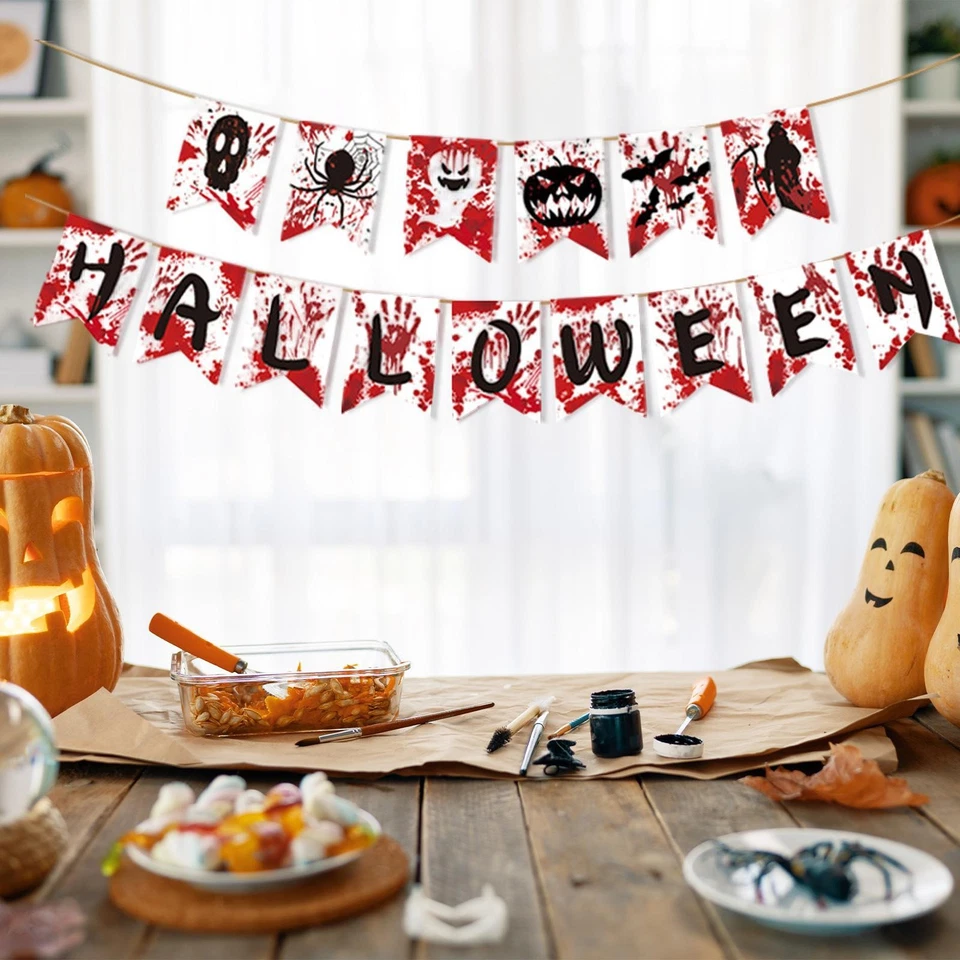 Bannière de Fanion D'Halloween, Décoration Créative pour Cheminée - Photo 3/4
