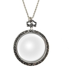 10X Magnifying Glass Necklace Magnifier Necklace Pendant Optical Magnifier6326