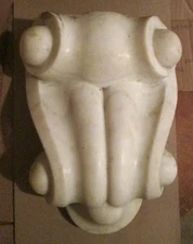 Antique Carved Marble Fireplace Mantle Keystone Circa ( 1860 -1900+/-) ??