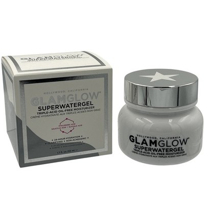 GLAMGLOW SUPERWATERGEL Moisturizer Unisex 1.7oz White New Triple-Acid Oil-Free