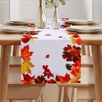 TischläUfer Herbst Ahornblatt Modern Blumen Dekoration FüR Drinnen DraußEn