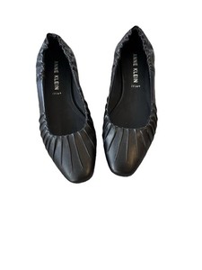 Anne Kleinflex Black Low Heel Flats Size 8.5 Classic Minimalist