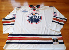 NWT MITCHELL & NESS NHL EDMONTON OILERS DWAYNE ROLOSON BLUE LINE JERSEY 5XL $225