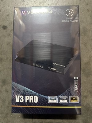 vSeeBox V3 Pro Smart Media Player 8K Ultra HD 4GB RAM 64GB ROM Android 11