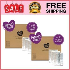 2 Box Parent's Choice Dry Gentle Diapers Size 4, 246 Ct Box