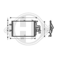 Kondensator Klimaanlage Diederichs DCC1296 Diederichs Climate FüR Opel