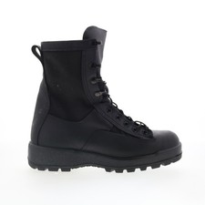 McRae Army Temperate Made In USA 3BTW Mens Black Leather Tactical Boots