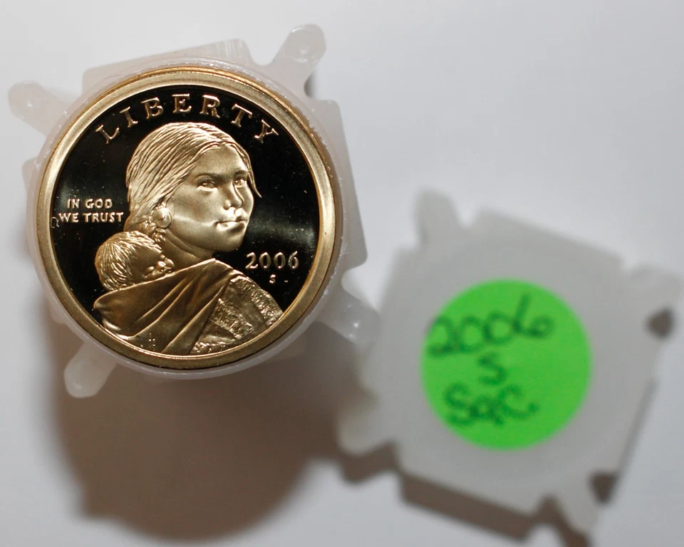 2006 S Sacagawea Native American $1 Coins Roll 25 Uncirculated Proof Coins - Image 3 of 3