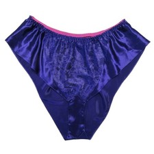 VTG Victorias Secret Medium Purple Lace Satin Flutter Pajama Shorts Sleep Lounge