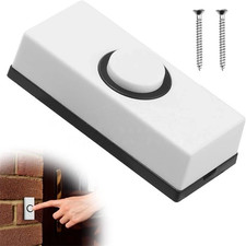 New DOOR BELL CHIME BELL PUSH PRESS BUTTON  WHITE BLACK INSERTS