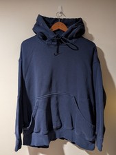 Nike Center Swoosh Hoodie Sweatshirt Mini Swoosh Pullover Navy Blue Mens Large
