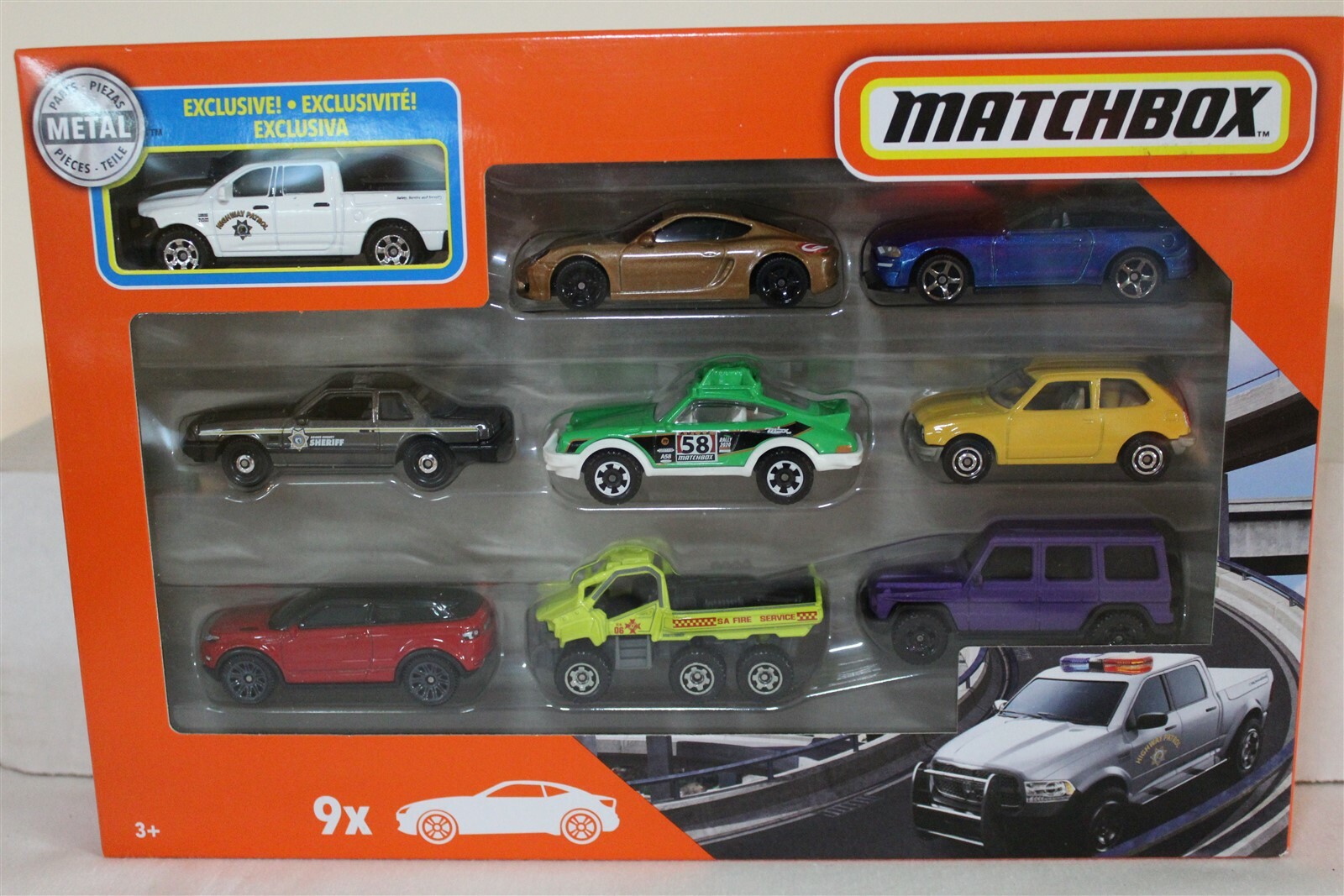 Matchbox 9 MATCHBOX 9 CAR PACK RAM WHITE CHP CALIFORNIA HIGHWAY PATROL EXCLUSIVE