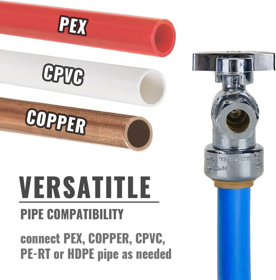 12Pcs 1 2 X 3 8 Compression Shut Off Valve Push To Connect Angle 12pcs-1-2-x-3-8-compression-shut-off-valve-push-to-connect-angle