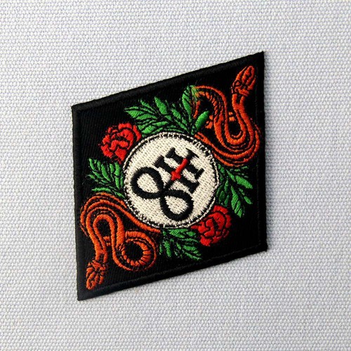 Embroidered Patches Iron Sew On Patches transfers Badges appliques Satan's Cross - Picture 4 of 4