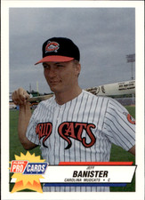 1993 Fleer Pro Cards Carolina Mudcats JEFF BANISTER RC PIRATES WEATHERFORD OK