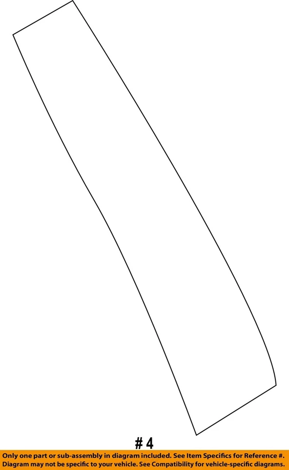 Ford OEM 10-19 Police Interceptor sedán aplique de moldura exterior AG1Z5420554AC Foto 2 de 2