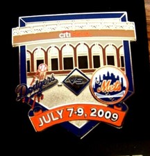 2009 Mets CitiField 1st Los Angeles Dodgers v NY N.Y. New York Mets pin