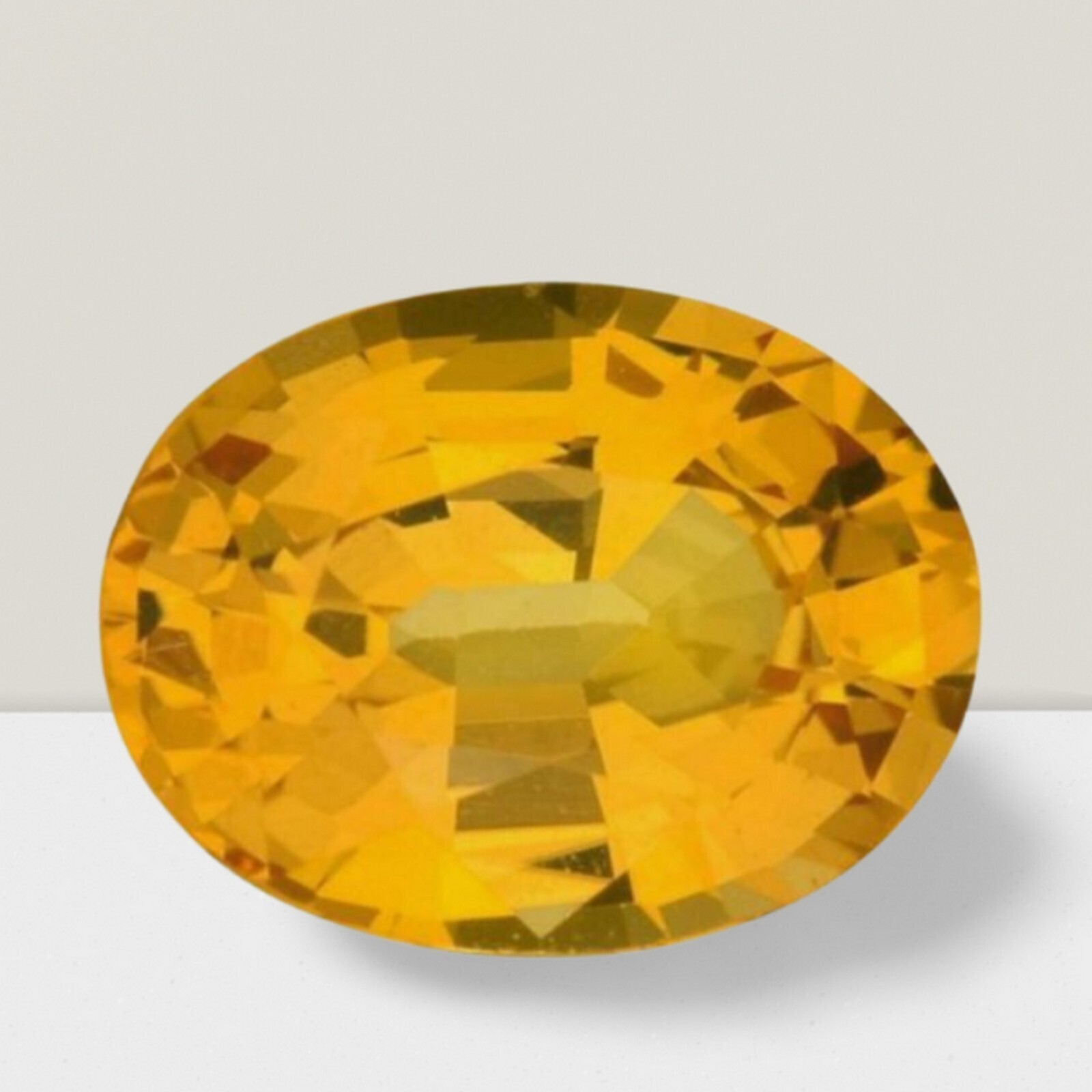 Oval Cut Yellow Sapphire Loose Gemstone 1.20 Cts 8x6mm Flawless