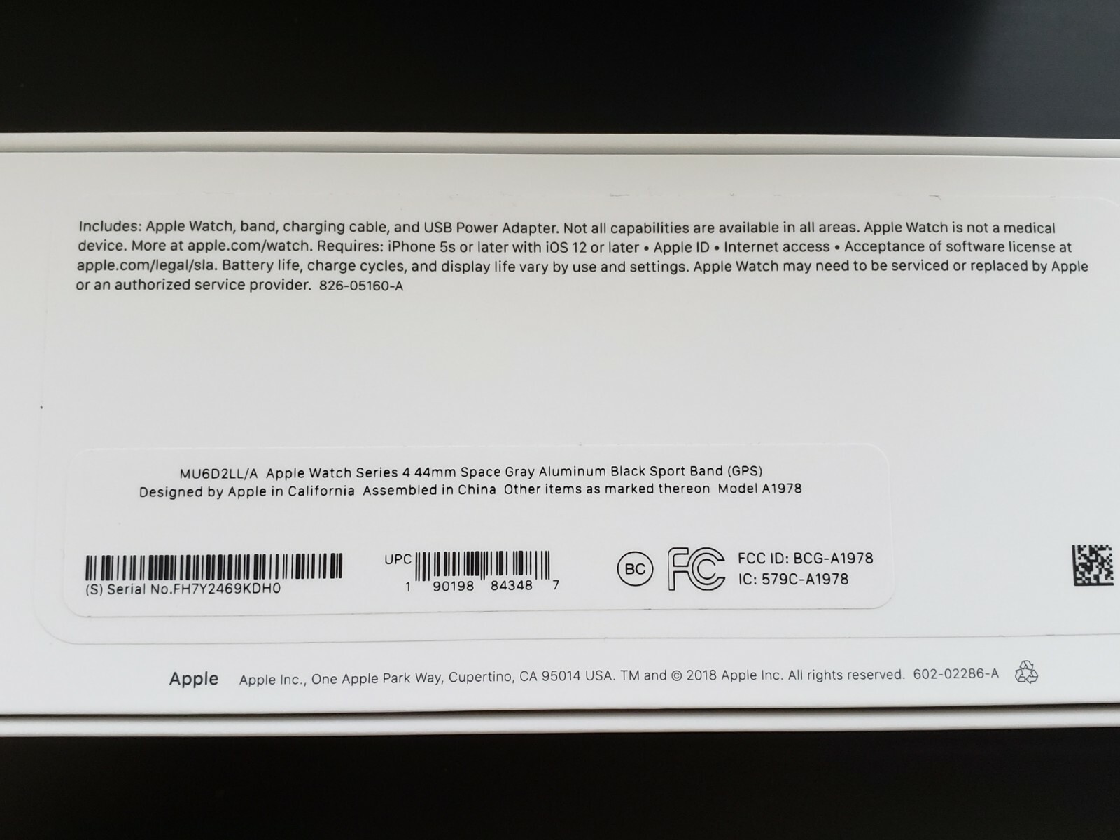 Apple Watch Series 4 44 mm Space Gray 