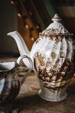 Set da tè Inglese Johnson Bros - Teiera e Lattiera Coaching Scenes