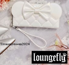 LOUNGEFLY Disney Minnie Mouse Iridescent WEDDING Zip Around Wristlet Wallet NEW 