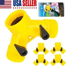 Water Hose Splitter Heavy Duty 2 Way Y Valve 3/4" Female Connector Garden Lots