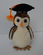 Ty  Beanie Babies  'Wise' The Class of '98 Owl  1998  NO Hang Tag