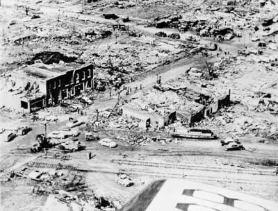 Kansas Udall The city destroyed after a tornado 1955 Switzerland Old Photo