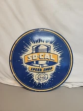 SO CAL Speed Shop Power Thick Metal Sign Gas Oil Service Station Racing Service