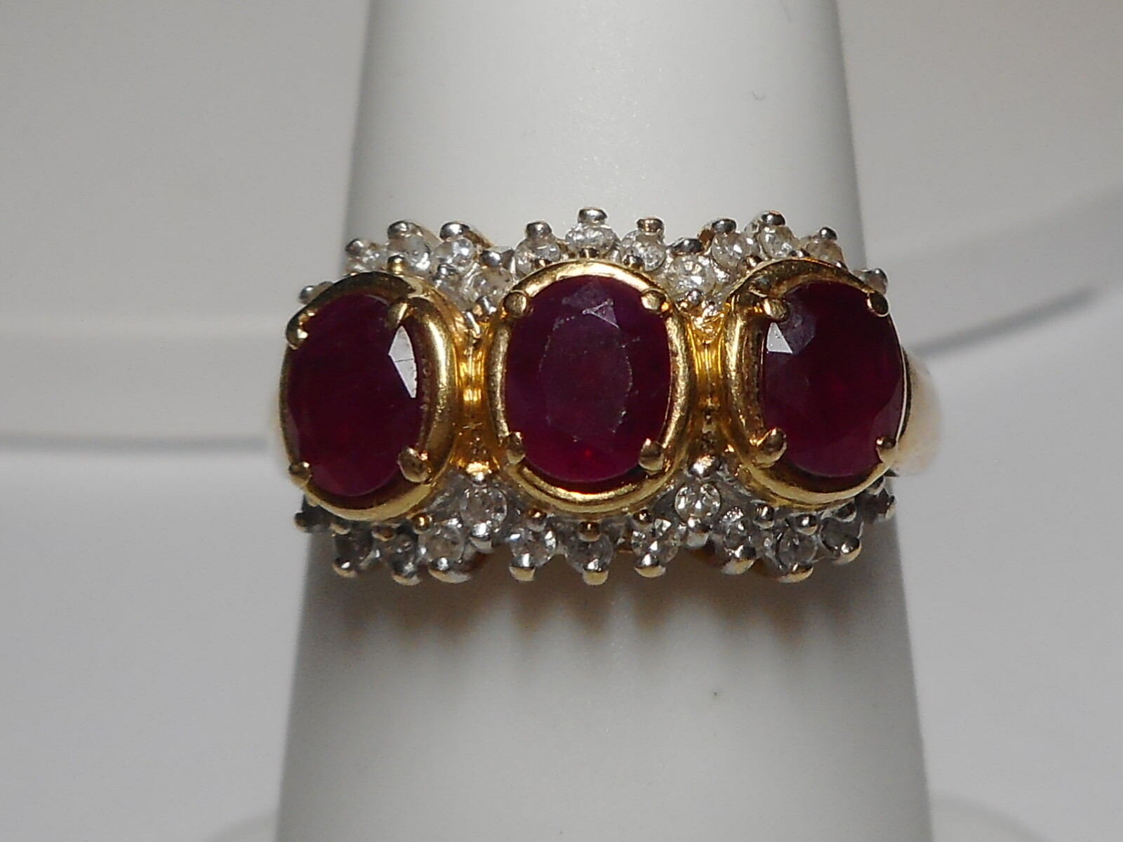 Ruby Diamond gemstone ring size 7 - image 8