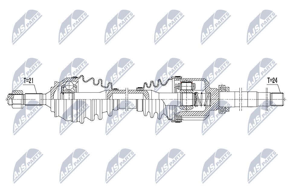 NPW-CT-057 NTY Drive Shaft for CITROËN,PEUGEOT