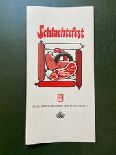 Schlachtefest, FDGB, Erholungsheim Am Fichtel...